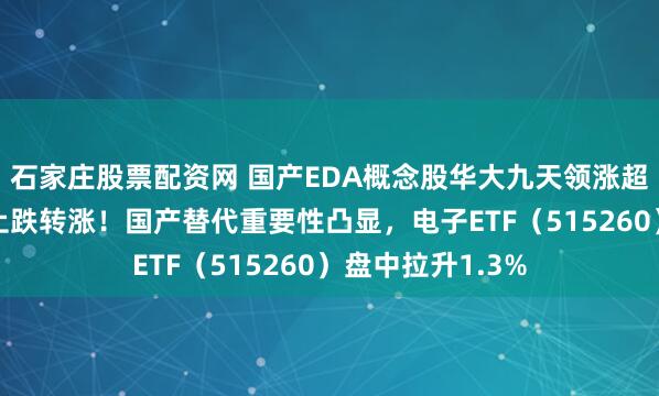 石家庄股票配资网 国产EDA概念股华大九天领涨超5%,闻泰科技止跌转涨!国产替代重要性凸显,电子ETF(515260)盘中拉升1.3%
